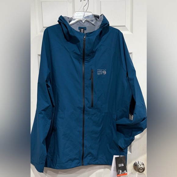 Mountain Hardwear Men's XXL Stretch Ozonic Jacket Dark Caspian Teal NWT Rain